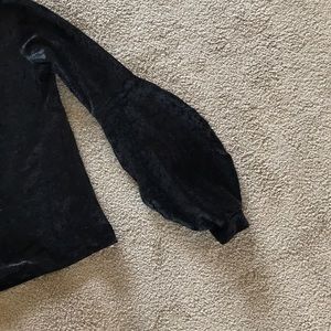 Crush velvet bell sleeve top